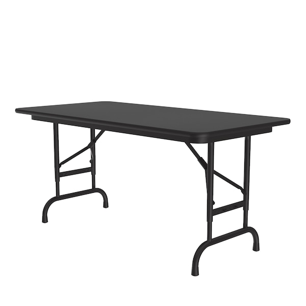 CFA Adjustable HPL Folding Tables 24x48 Black Granite